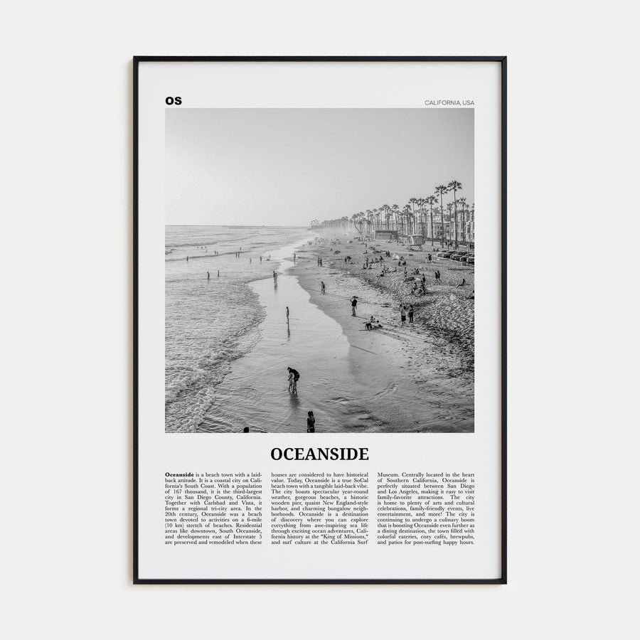 Oceanside No 2 Poster None / 8x12 in Nbourhood Travel B&W Poster