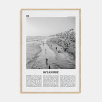 Oceanside No 2 Poster Natural Wood / 8x12 in Nbourhood Travel B&W Poster