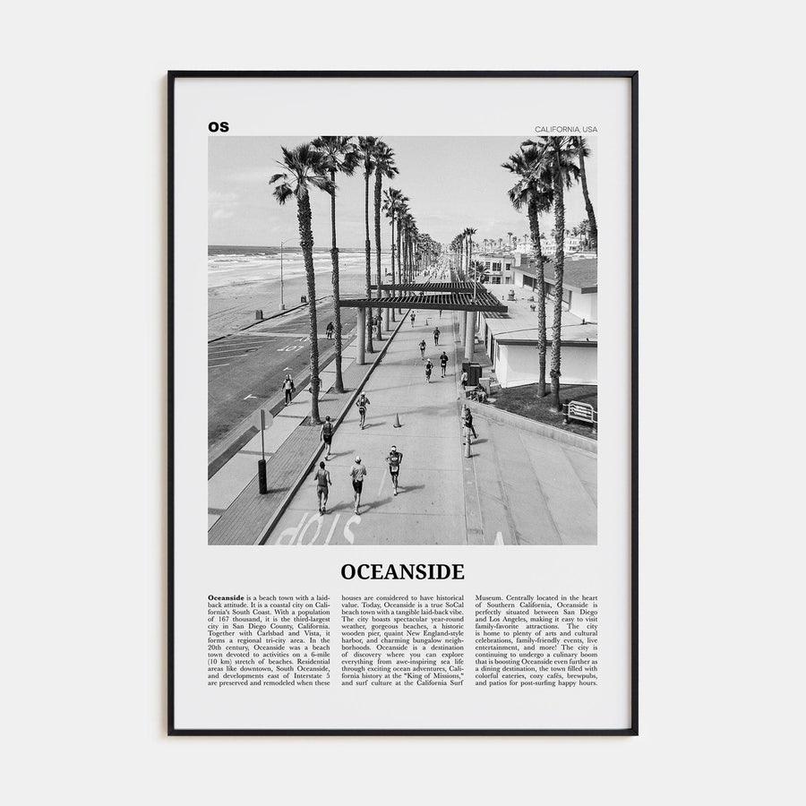 Oceanside No 3 Poster None / 8x12 in Nbourhood Travel B&W Poster