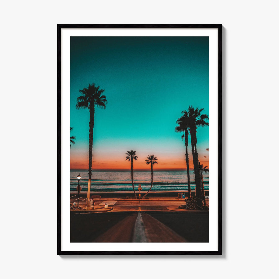 Oceanside Photo No 1 Poster, framed poster mockup, white border