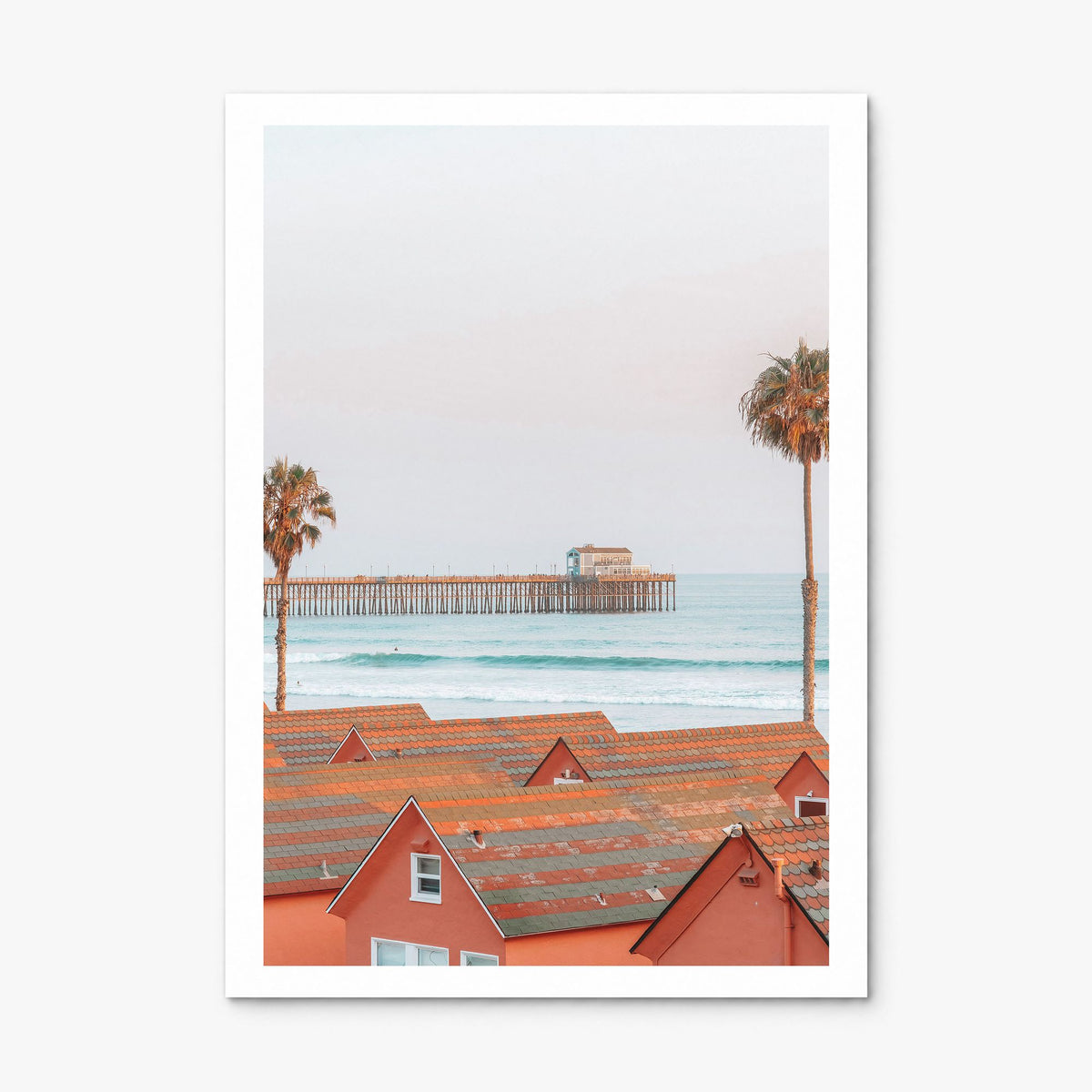 Oceanside Photo No 3 Poster, print only (unframed), white border