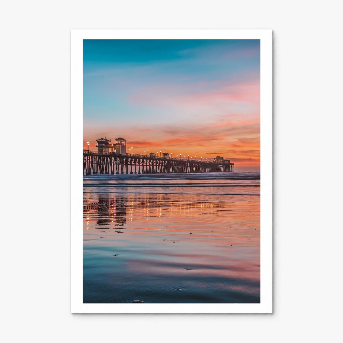 Oceanside Photo No 4 Poster, print only (unframed), white border