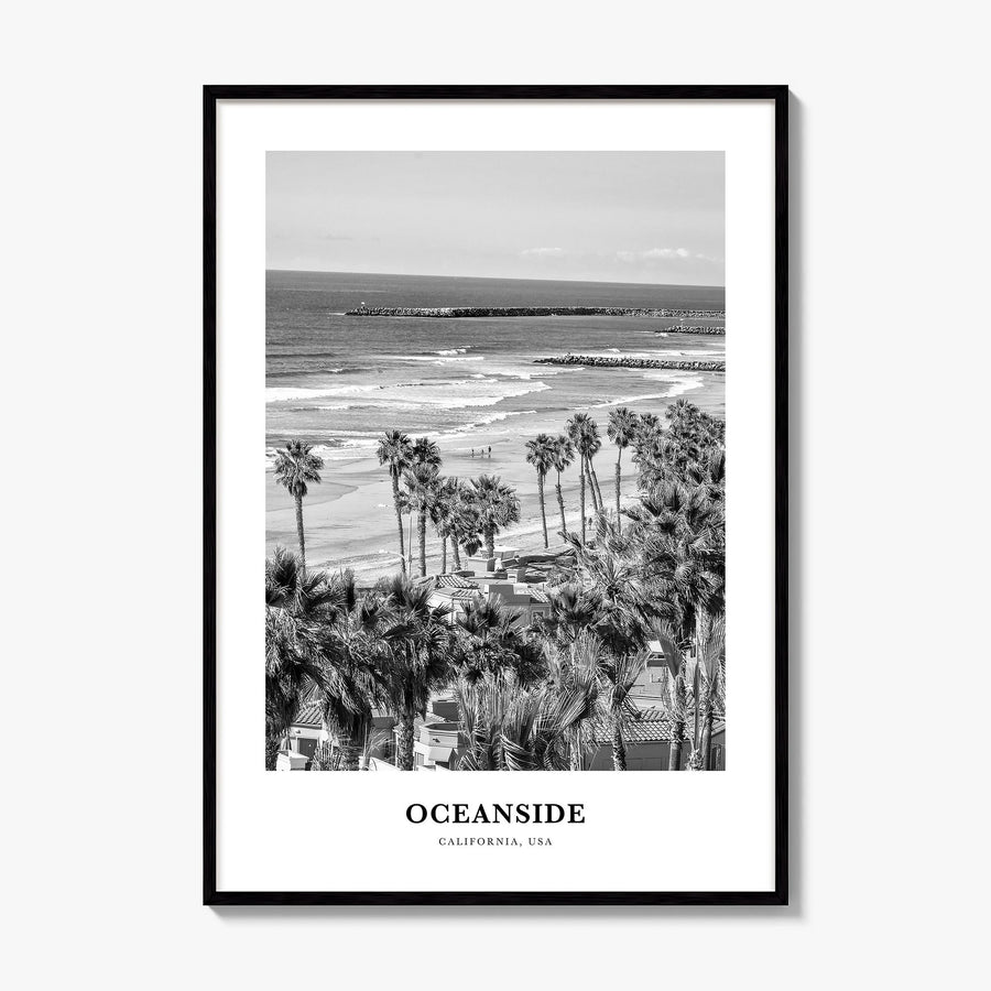 Oceanside Classic No 2 Poster, framed poster mockup