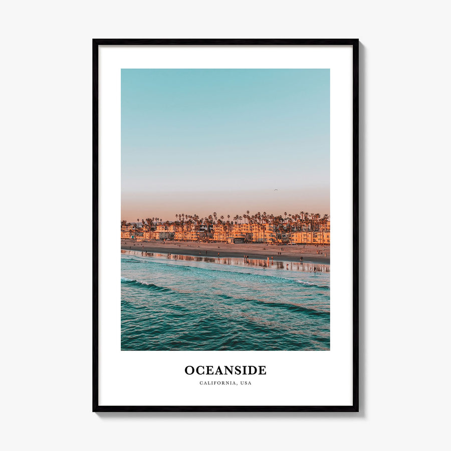 Oceanside Classic No 1 Poster, framed poster mockup