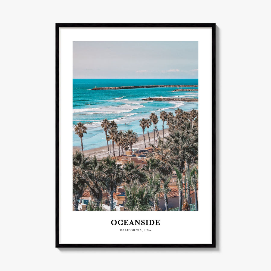 Oceanside Classic No 2 Poster, framed poster mockup