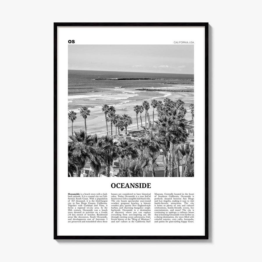 Oceanside Newspaper No 1 Poster, framed poster mockup