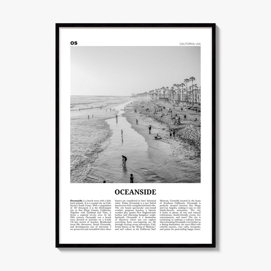 Oceanside Newspaper No 2 Poster, framed poster mockup