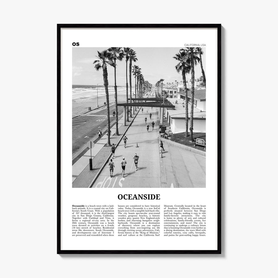 Oceanside Newspaper No 3 Poster, framed poster mockup
