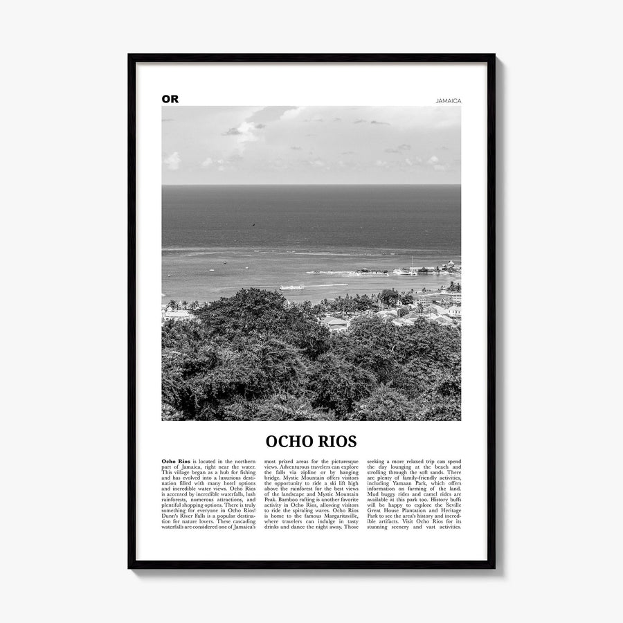 Ocho Rios Newspaper Poster, framed poster mockup