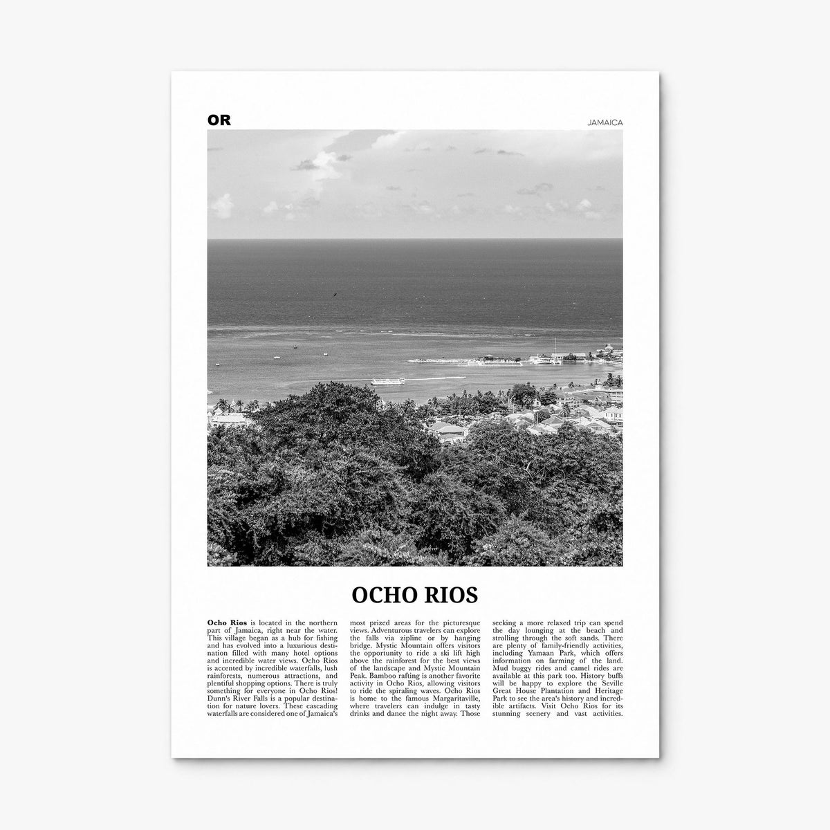 Ocho Rios Newspaper Poster, print only (unframed)