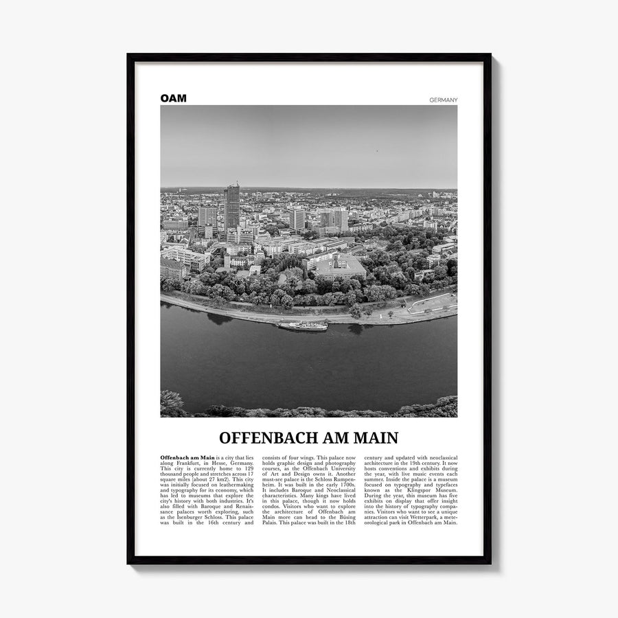 Offenbach am Main Newspaper Poster, framed poster mockup
