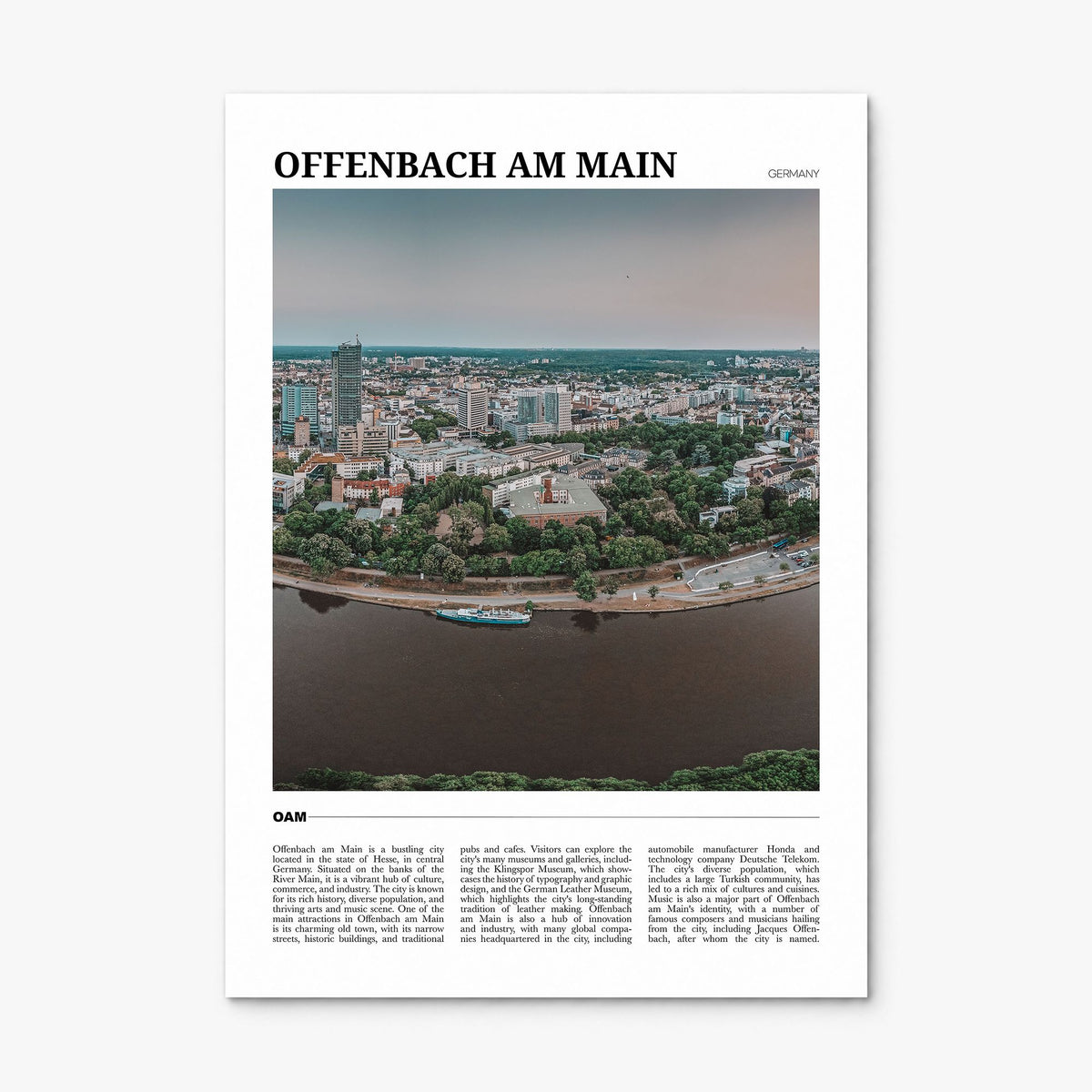 Offenbach am Main Travel Poster, print only (unframed)