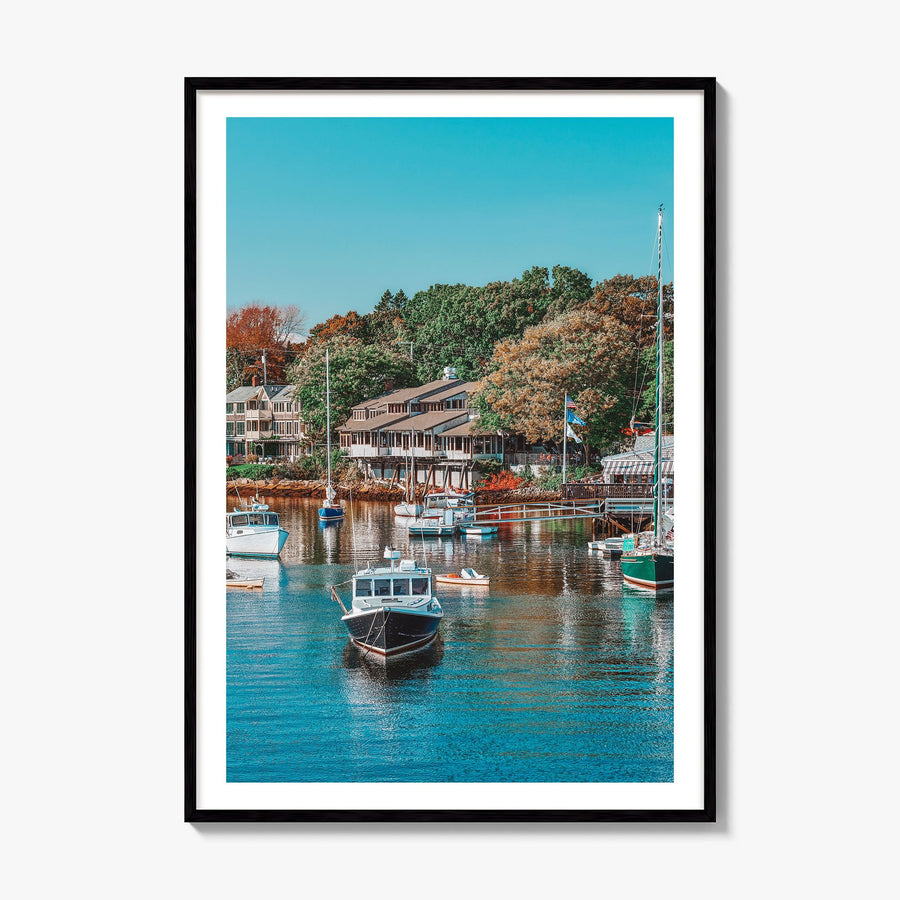 Ogunquit Photo Poster, framed poster mockup, white border
