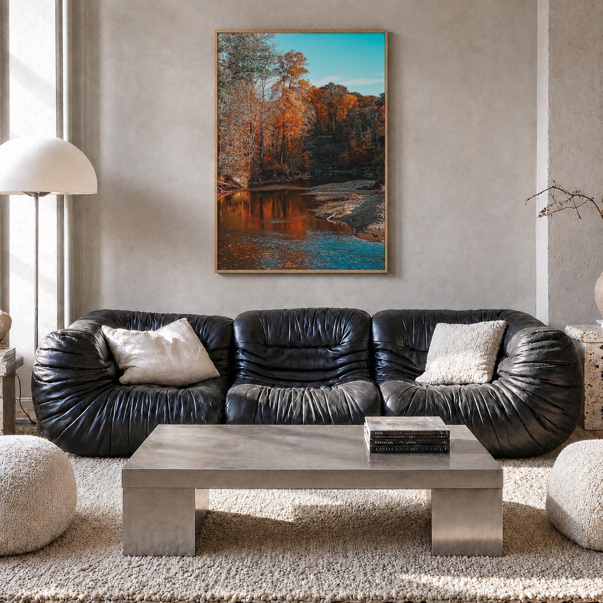 Ohio no. 1 colorful photo poster of United States – vertical wall art in natural wood frame, hanging on wall