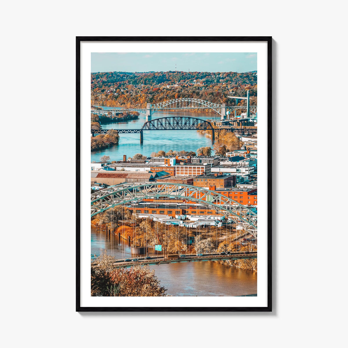 Ohio no. 2 colorful photo poster of United States – vertical wall art, unframed print shown in interior mockup