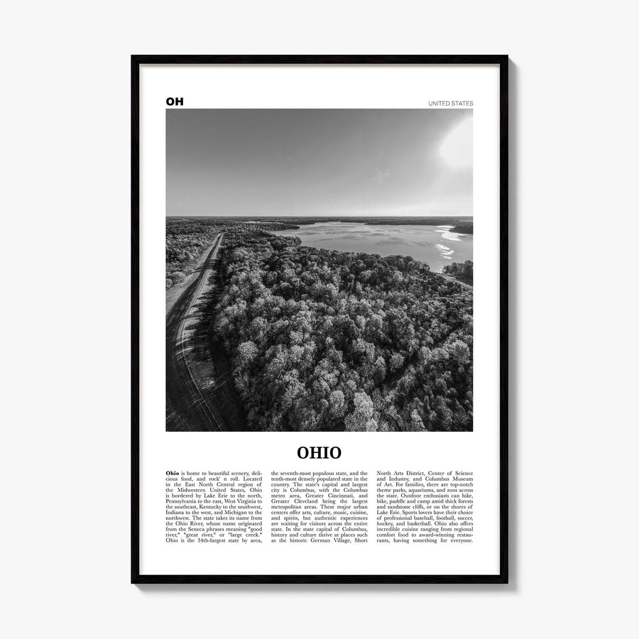 Ohio Newspaper No 3 Poster, framed poster mockup