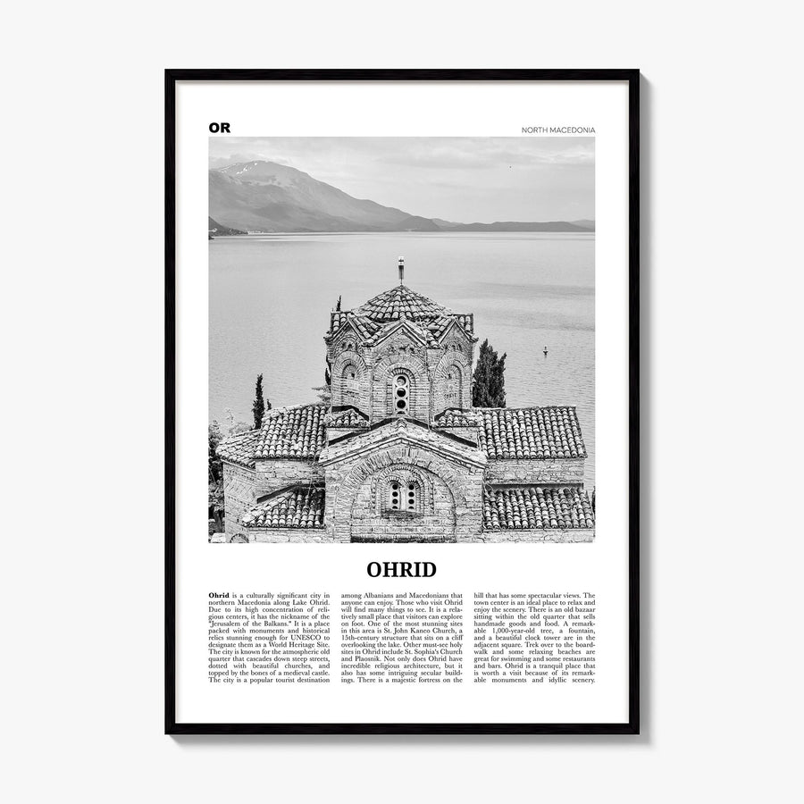Ohrid Newspaper Poster, framed poster mockup