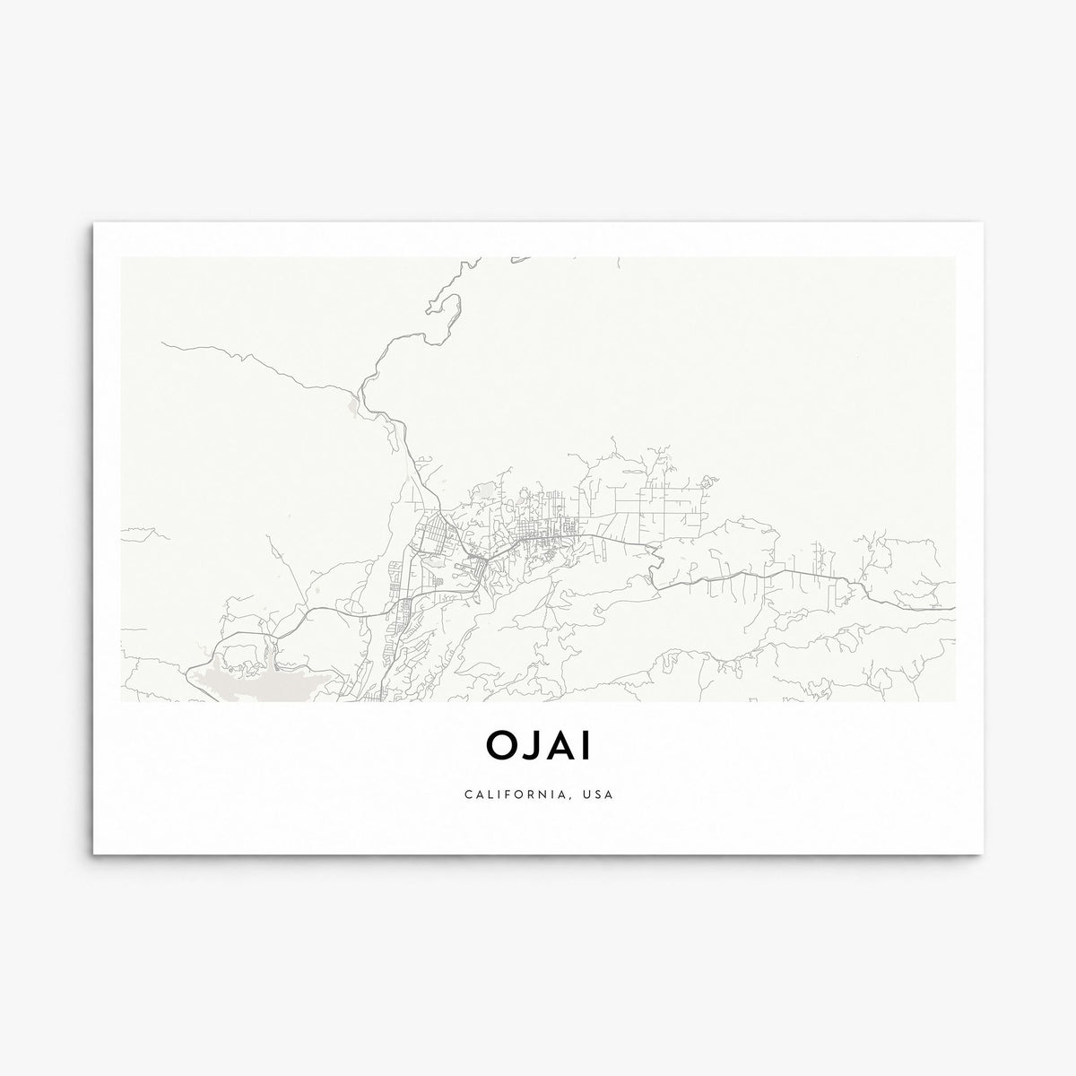 Ojai Map Poster, print only (unframed)