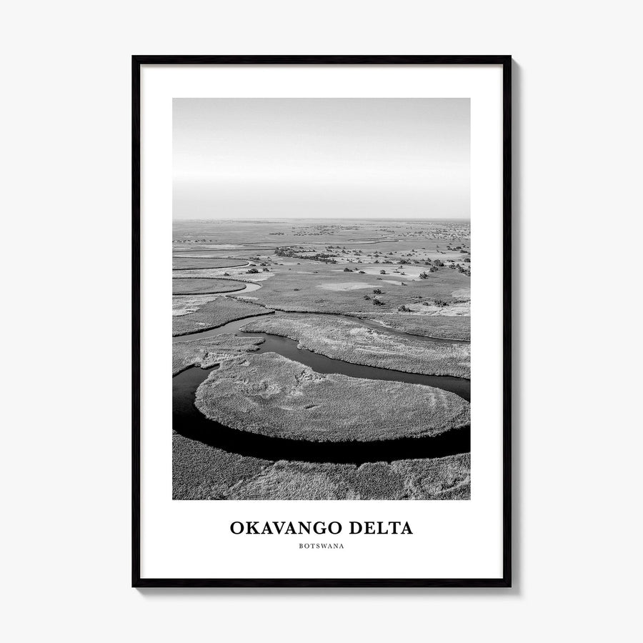 Okavango Delta Classic Poster, framed poster mockup