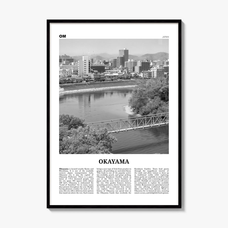 Okayama Newspaper Poster, framed poster mockup
