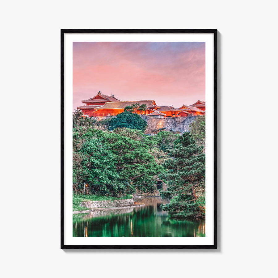 Okinawa colorful photo poster of Japan – vertical wall art, unframed print shown in interior mockup