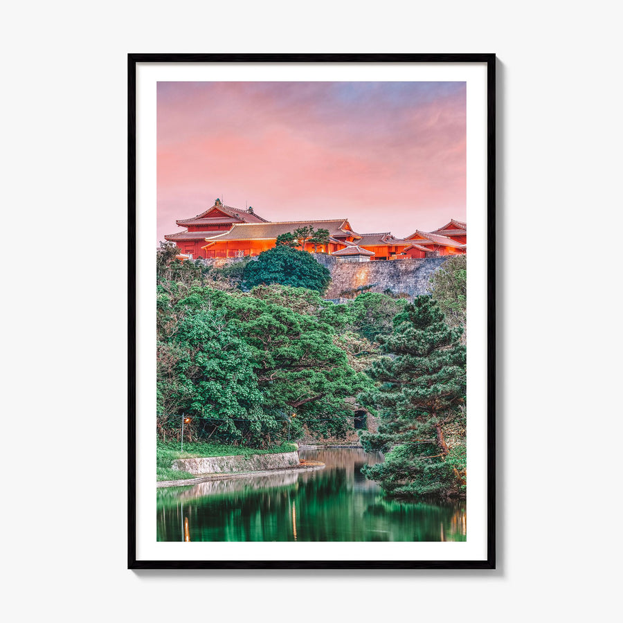 Okinawa Photo Poster, framed poster mockup, white border