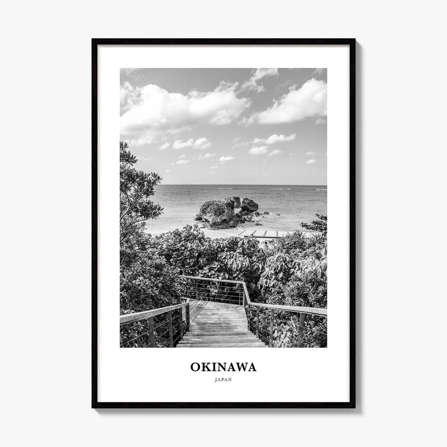 Okinawa Classic Poster, framed poster mockup