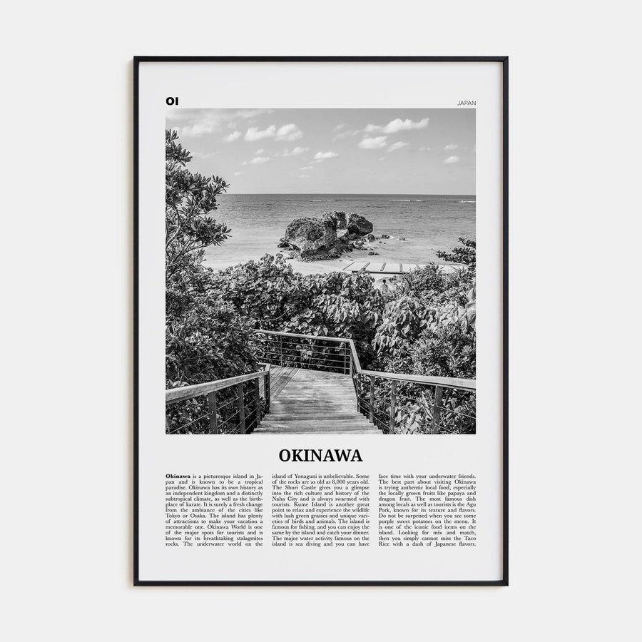 Okinawa Poster None / 8x12 in Nbourhood Travel B&W Poster