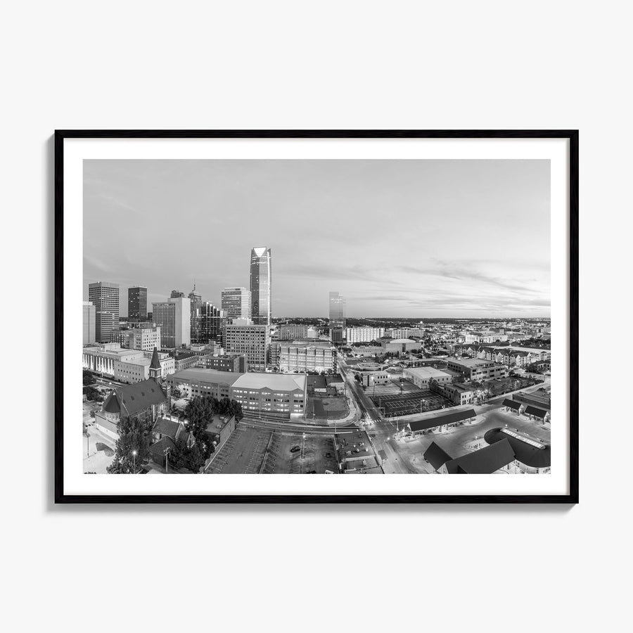 Oklahoma City Photo Poster, framed poster mockup, white border