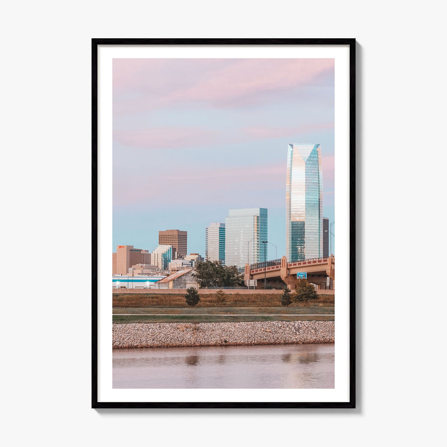 Oklahoma City Photo No 3 Poster, framed poster mockup, white border