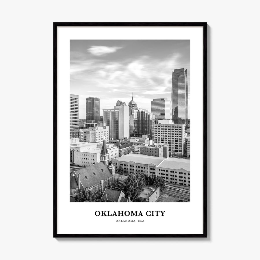 Oklahoma City Classic No 1 Poster, framed poster mockup