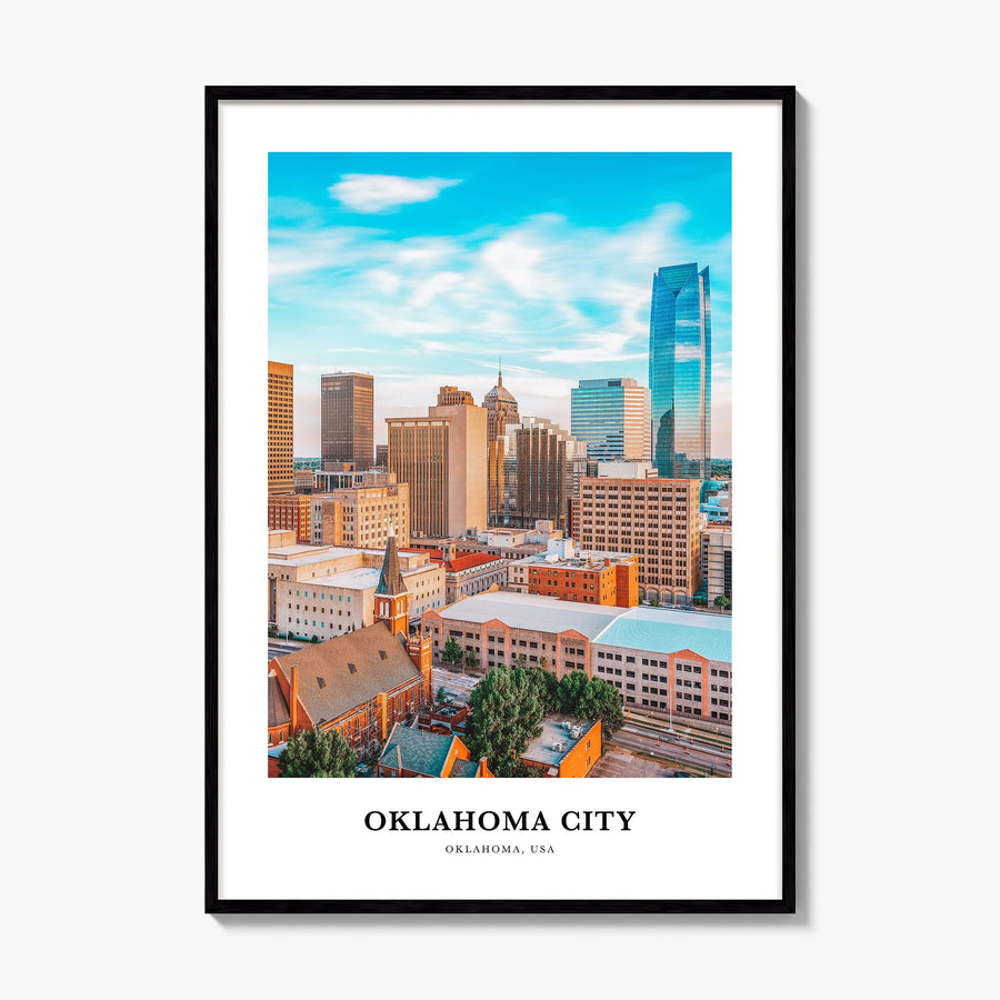 Oklahoma City Classic No 1 Poster, framed poster mockup