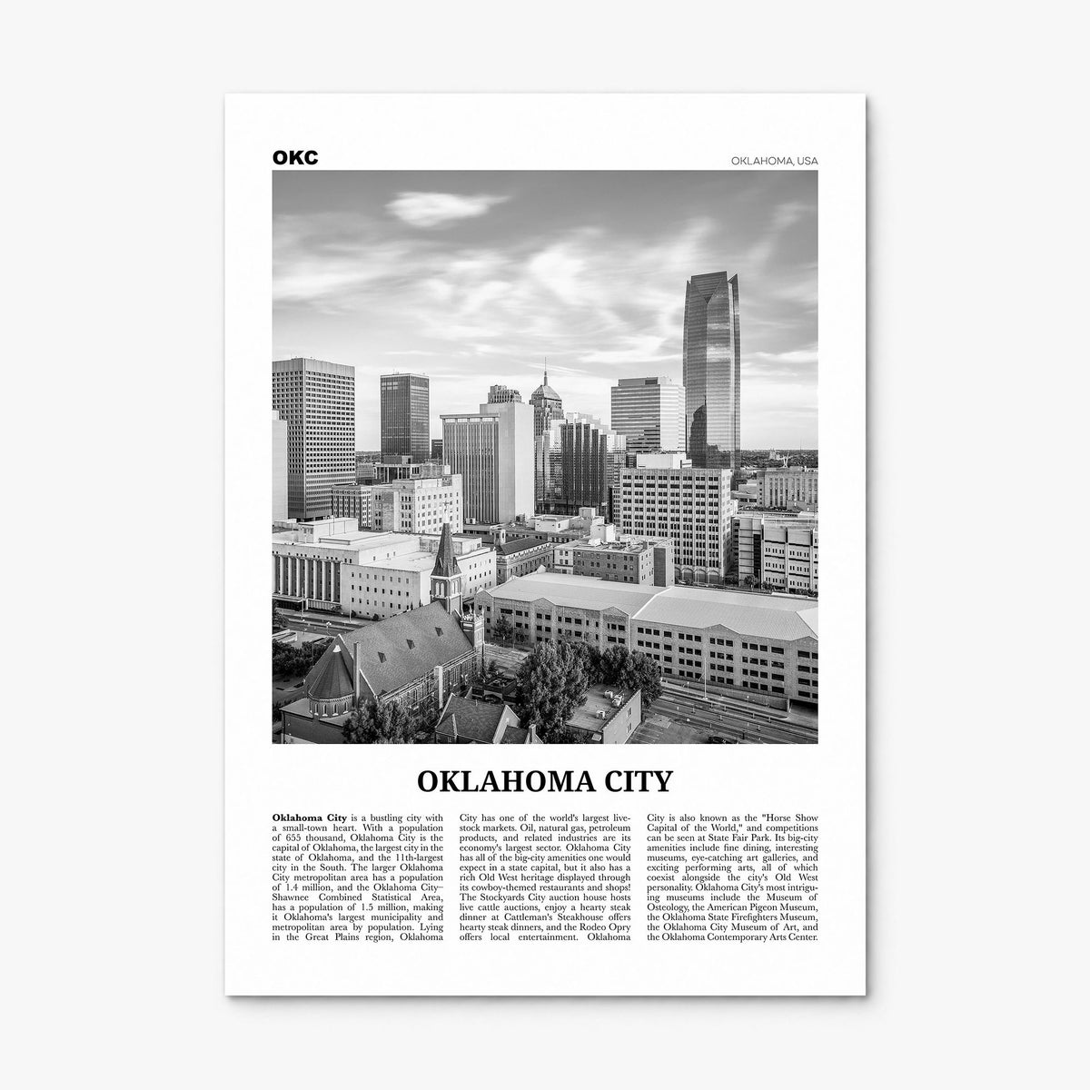 Oklahoma City Newspaper No 1 Poster, print only (unframed)