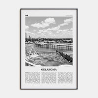 Oklahoma No 1 Poster None / 8x12 in Nbourhood Travel B&W Poster