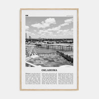 Oklahoma No 1 Poster Natural Wood / 8x12 in Nbourhood Travel B&W Poster