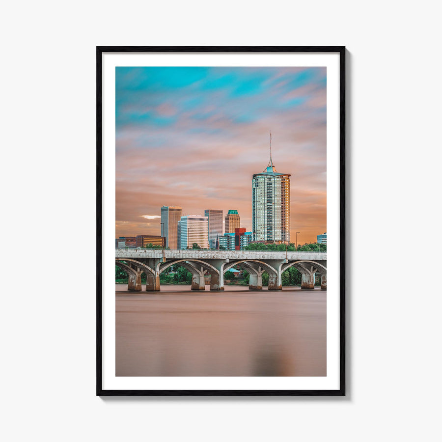 Oklahoma no. 2 colorful photo poster of United States – vertical wall art, unframed print shown in interior mockup