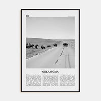 Oklahoma No 3 Poster None / 8x12 in Nbourhood Travel B&W Poster