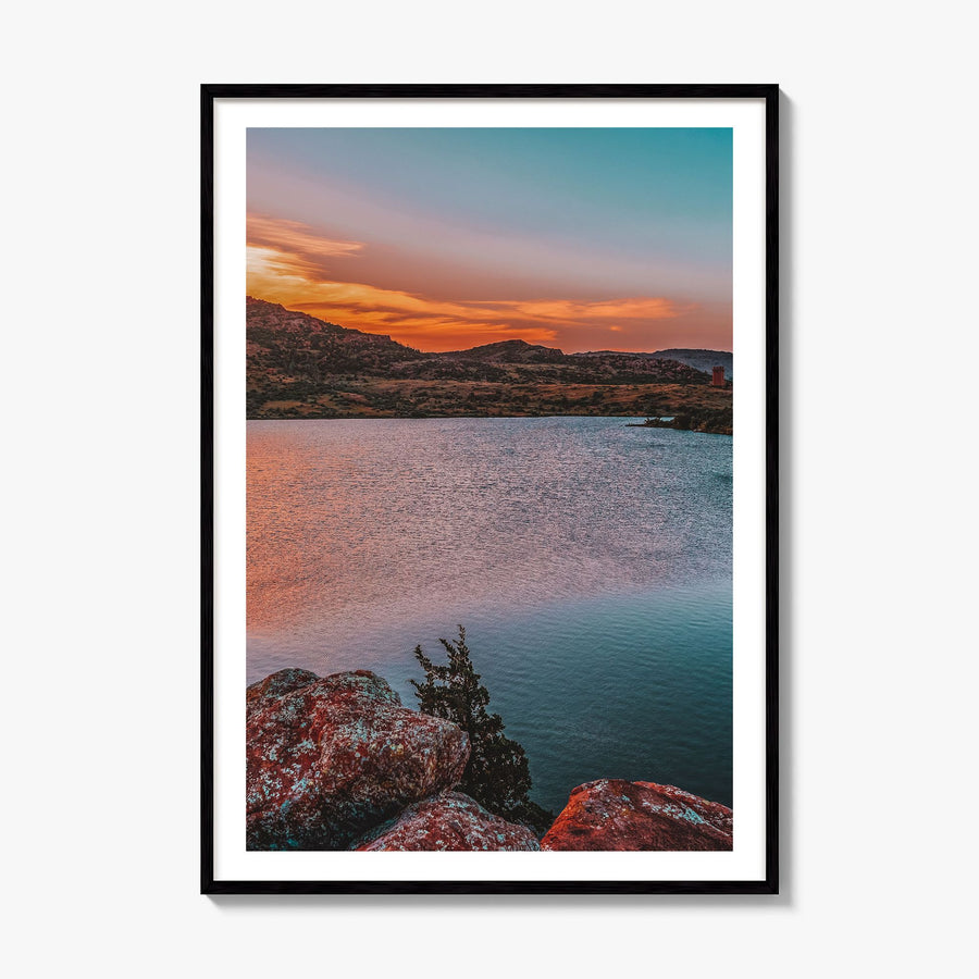Oklahoma Photo No 1 Poster, framed poster mockup, white border