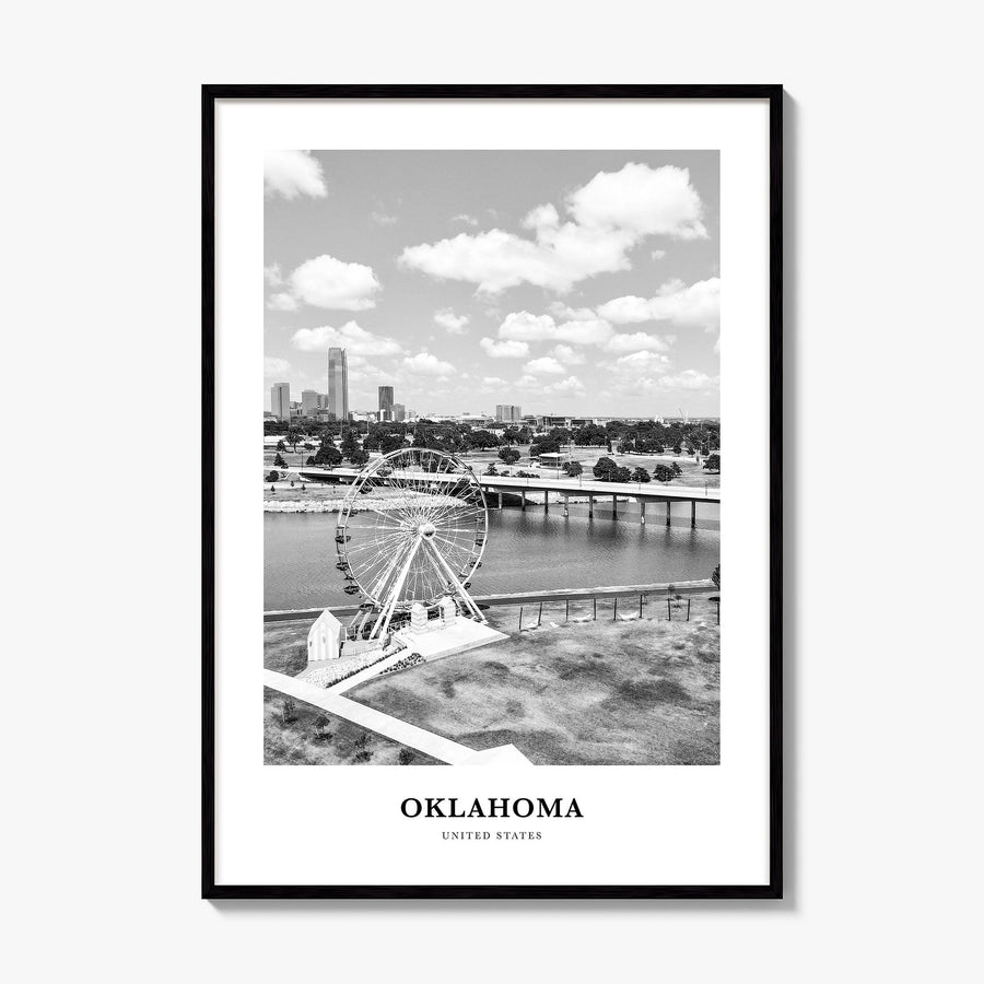 Oklahoma Classic No 2 Poster, framed poster mockup
