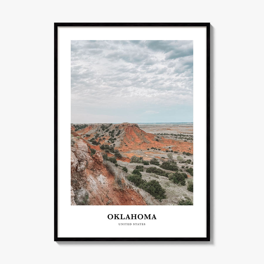 Oklahoma Classic Poster, framed poster mockup