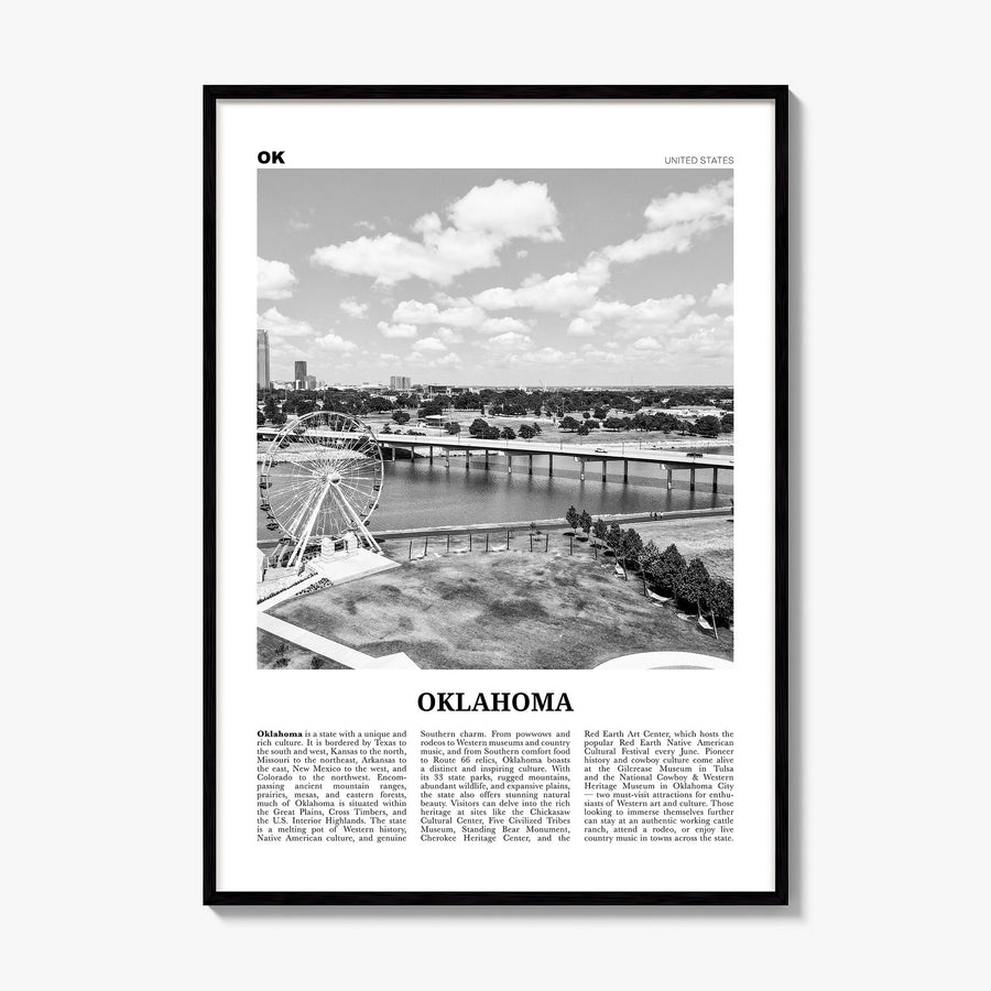 Oklahoma Newspaper No 1 Poster, framed poster mockup