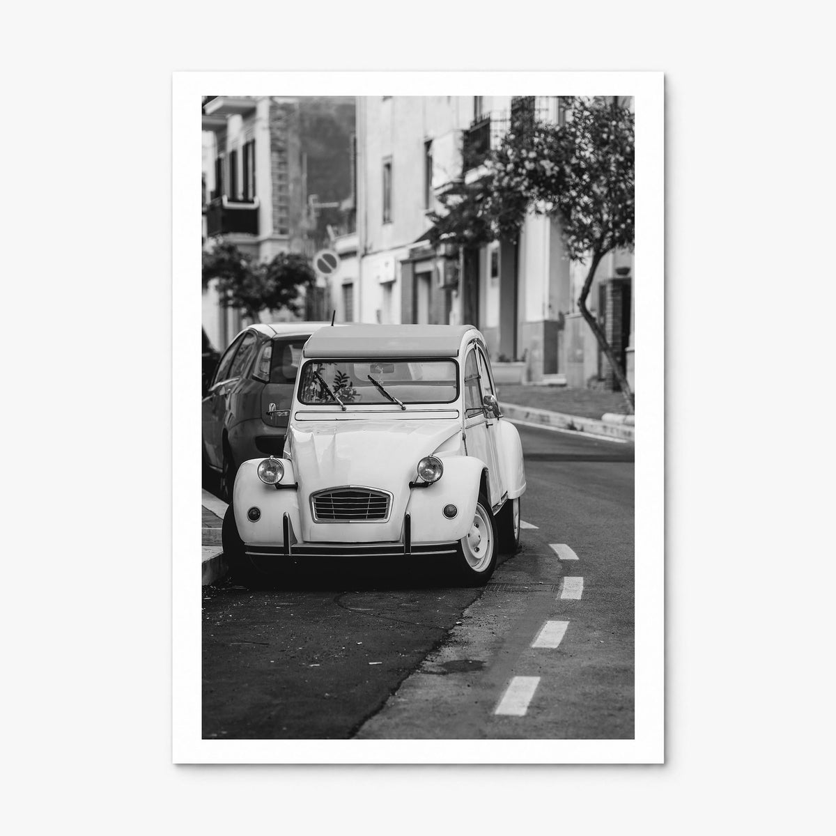 Old Car in Italy Photo Poster, print only (unframed), white border