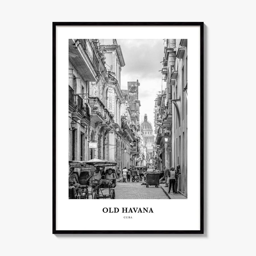 Old Havana Classic Poster, framed poster mockup