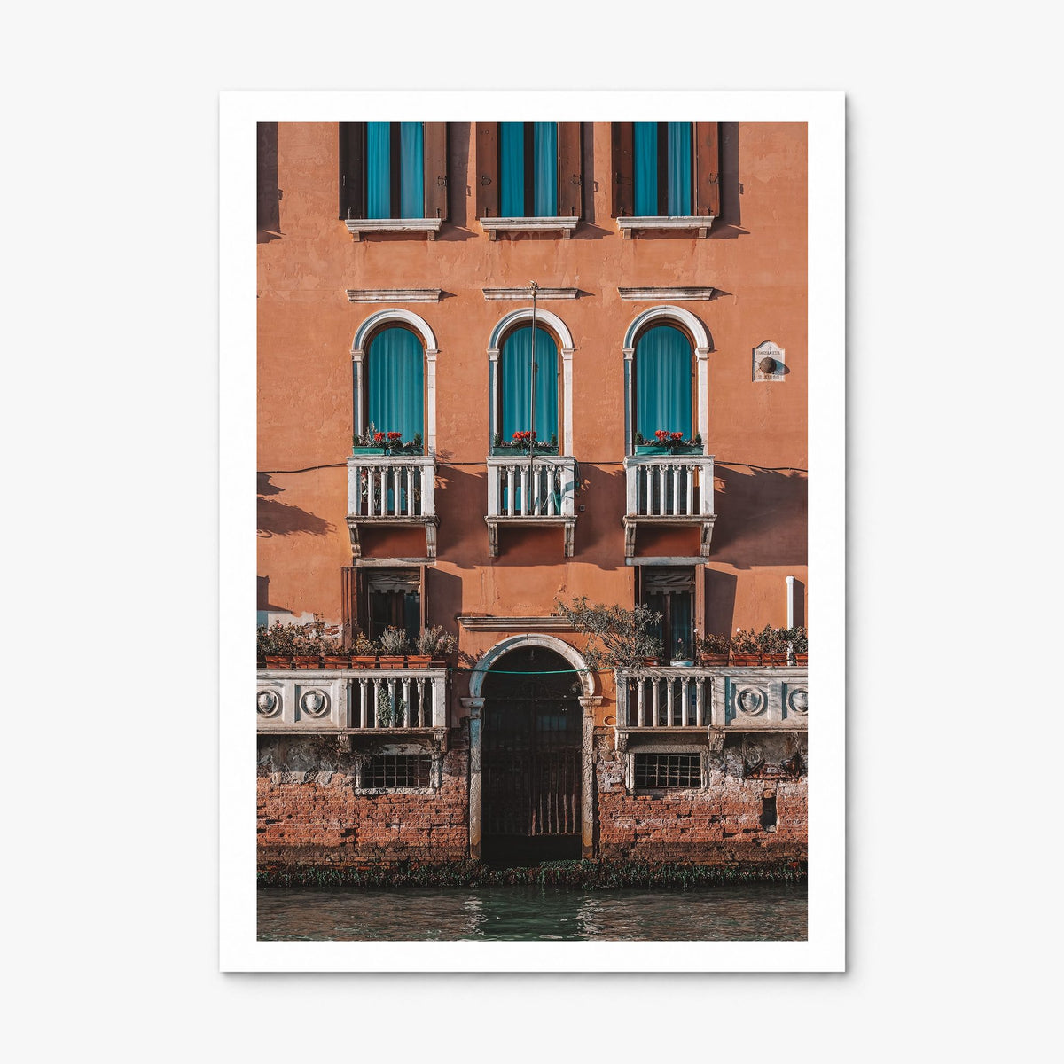 Old Palace Facade Photo Poster, print only (unframed), white border