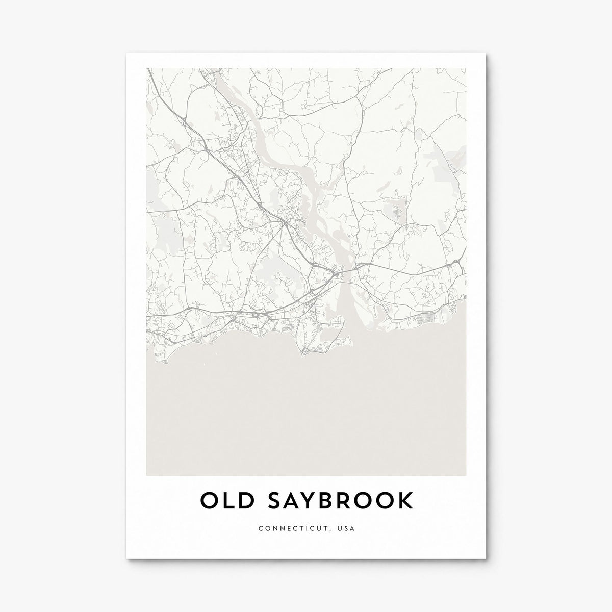 Old Saybrook Map Poster, print only (unframed)