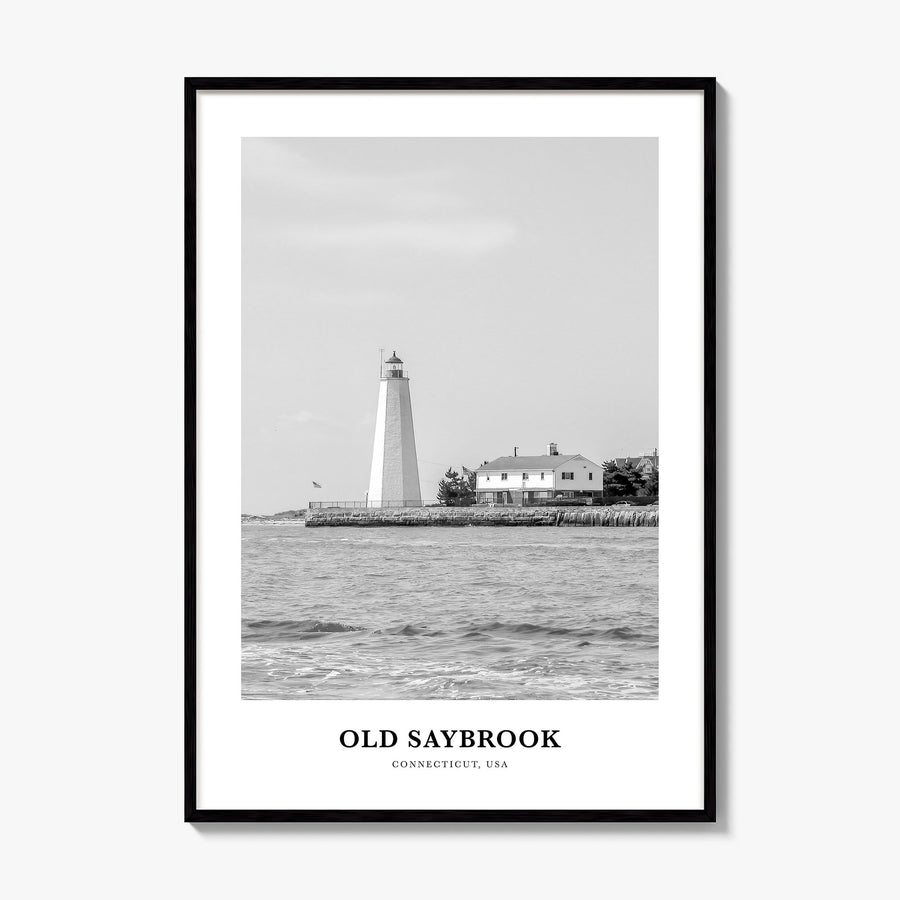 Old Saybrook Classic Poster, framed poster mockup