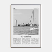 Old Saybrook Poster None / 8x12 in Nbourhood Travel B&W Poster