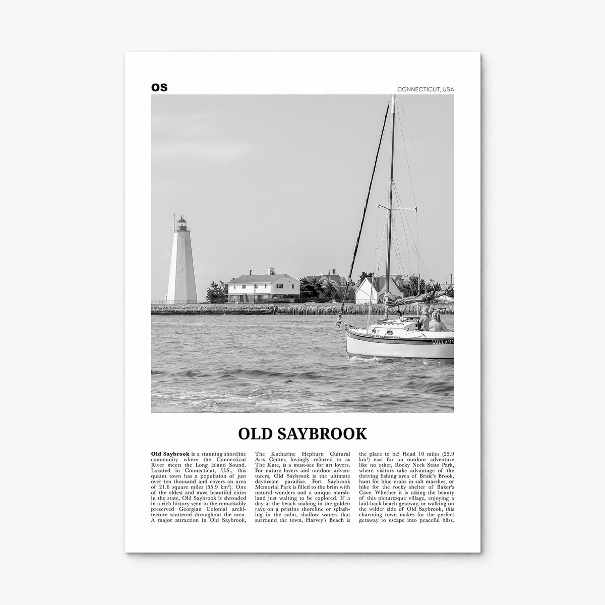 Old Saybrook Newspaper Poster, print only (unframed)