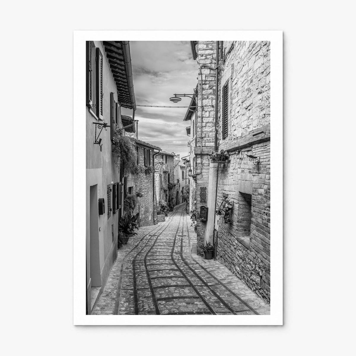 Old Town in Italy Photo Poster, print only (unframed), white border