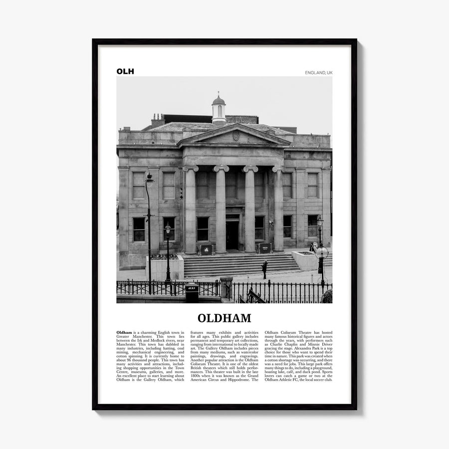 Oldham Newspaper Poster, framed poster mockup
